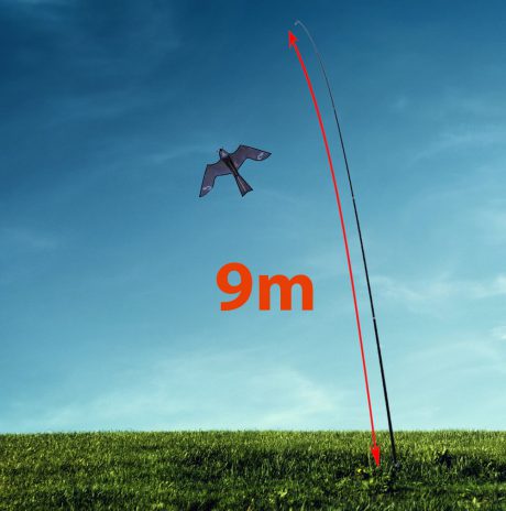 9m Örndrake fågelskrämma över åker