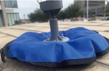 Front view of the polyester sandbag for boats