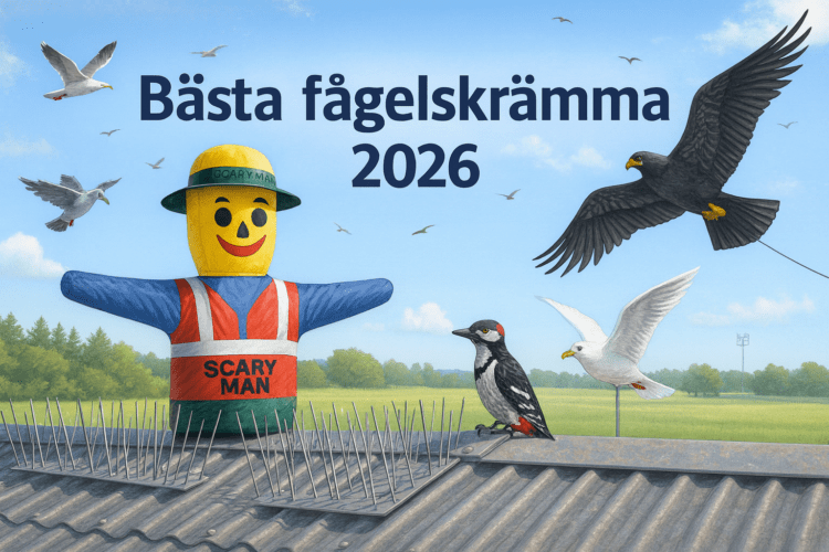 Bästa fågelskrämma 2026 – jämförelse av effektiva lösningar mot fåglar